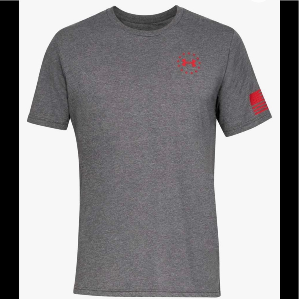 Under Armour Red Freedom Flag Charcoal T-shirt